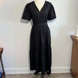 French Connection 100% Cotton Maxi Dress, Black, Size L